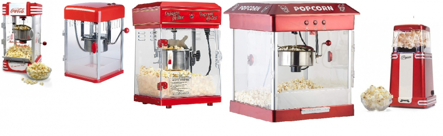 Popcorn and cotton candy machines