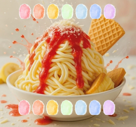Spaghetti Eis Aroma Zuckerwatte im Eimer 45g/70g/100g