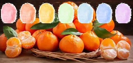 Mandarine Aroma Zuckerwatte im Eimer 45g/70g/100g