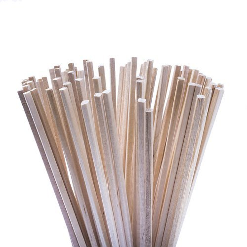 50 Zuckerwatte Stäbe für Zuckerwattemaschine 4 x 4 x 300 mm aus Kiefernholz