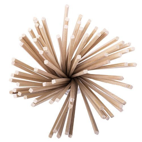 50 Zuckerwatte Stäbe für Zuckerwattemaschine 4 x 4 x 300 mm aus Kiefernholz