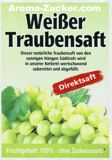 Weißer Traubensaft 1 / 3 / 5 Liter Weißer Traubensaft 1 / 3 / 5 Liter