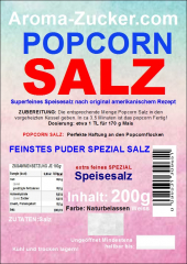 Finest Powder Salt for Popcorn natural white 0,2 Kg