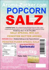 Puder Salz mit Feinem Butter Aroma für Popcorn 1 Kg
